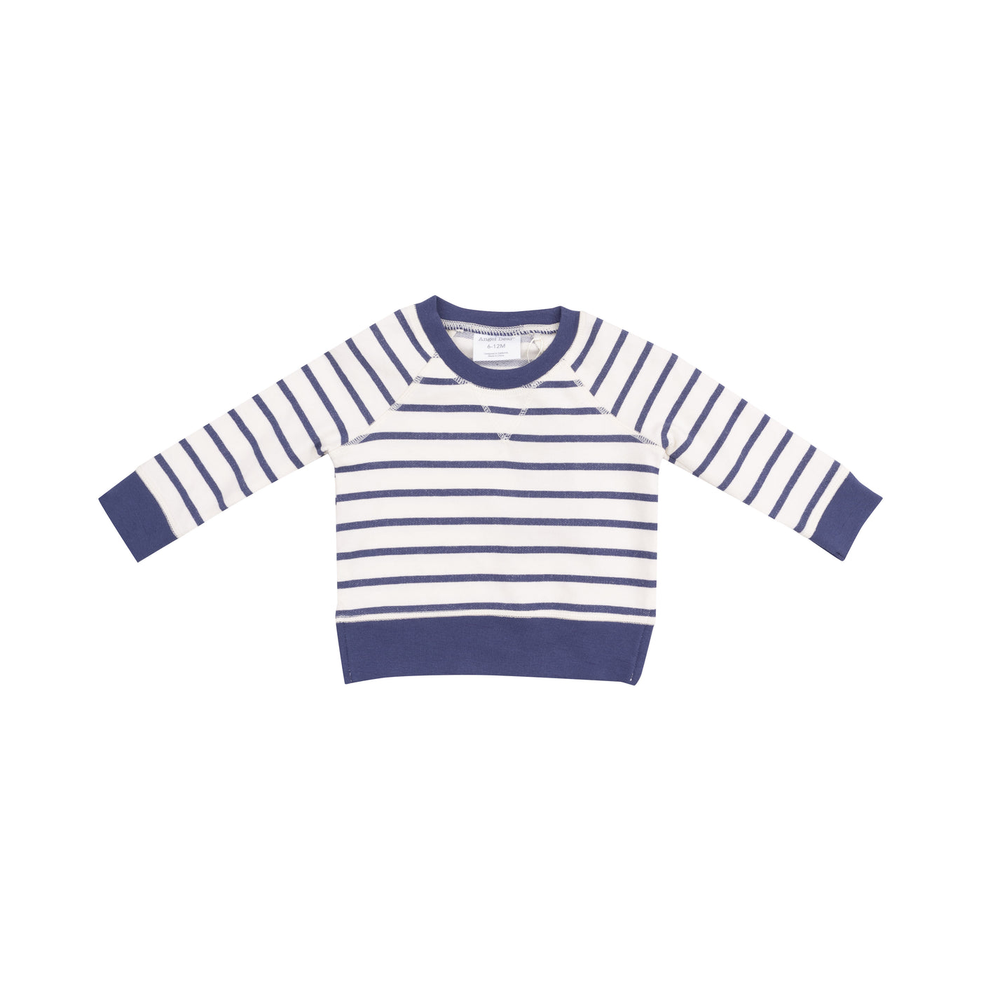 French Terry Raglan Sweatshirt and Jogger Set - Navy Stripe