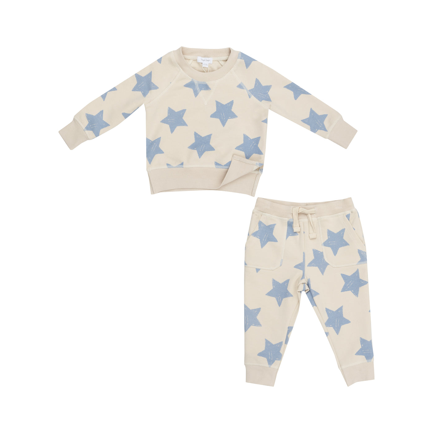 Raglan Sweatshirt And Jogger Set - Sketchy Stars Blue-Angel Dear