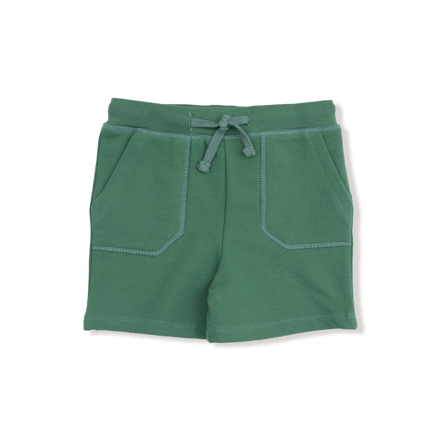 Everyday Short in our  Varsity - Green print from Angel Dear