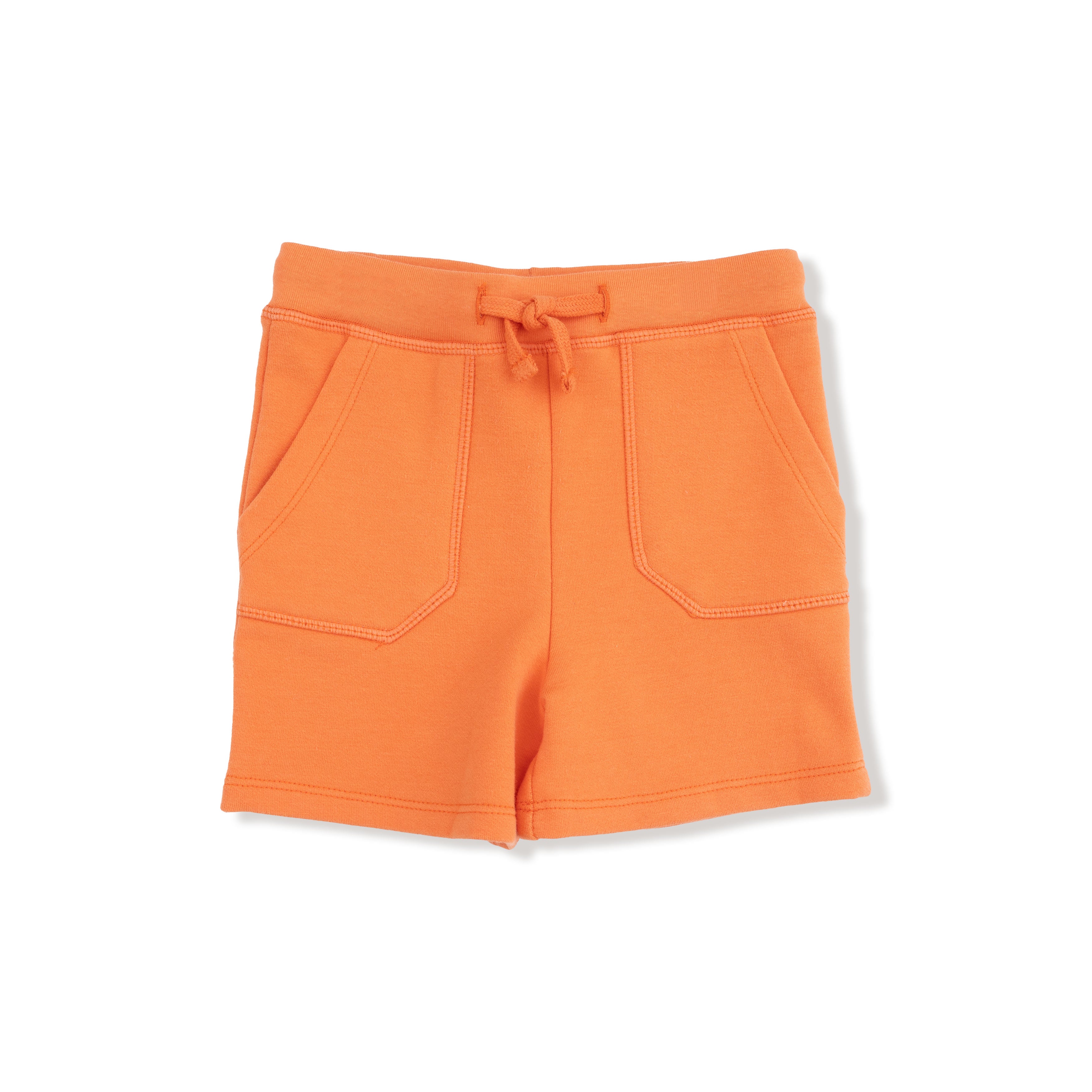 Everyday Short in our  Varsity - Orange print from Angel Dear