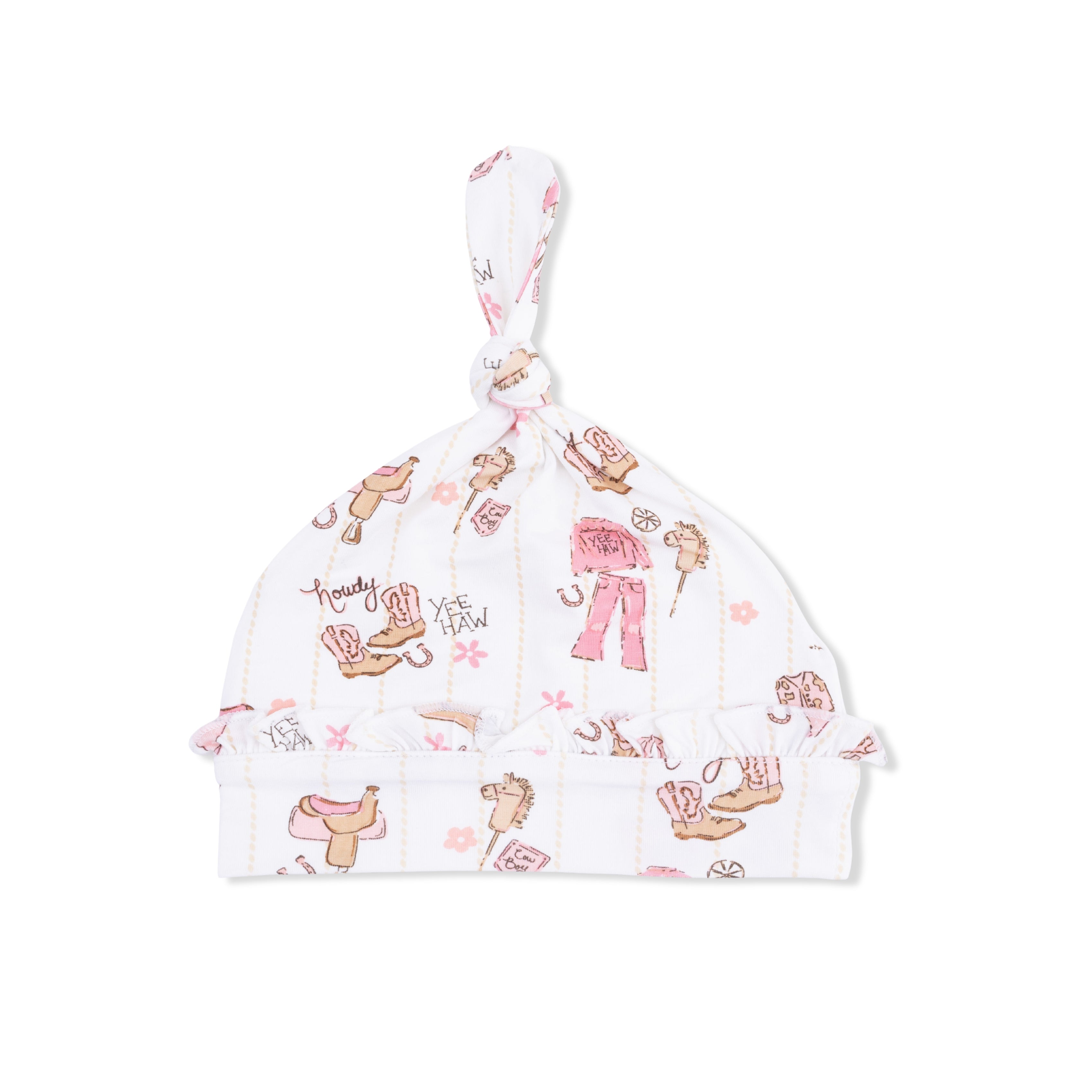 Cowgirl Nursery - Ruffle Knotted Hat-Angel Dear