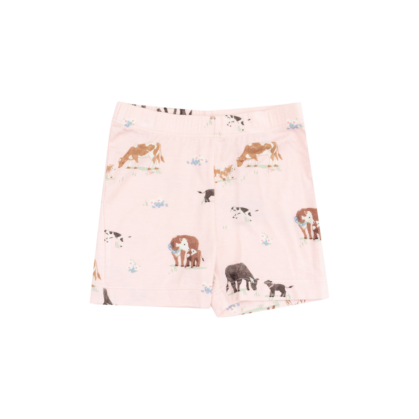 Loungewear Short Set - Cow Families Pink