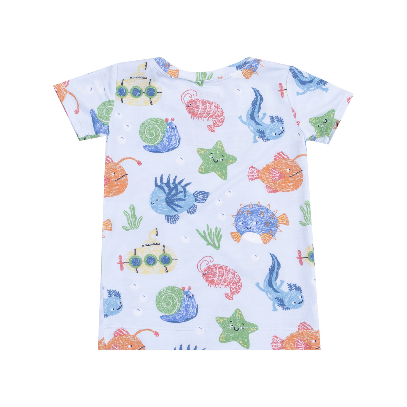 Loungewear Short Set - Cute Ocean Creatures