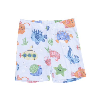 Loungewear Short Set - Cute Ocean Creatures