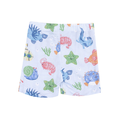 Loungewear Short Set - Cute Ocean Creatures