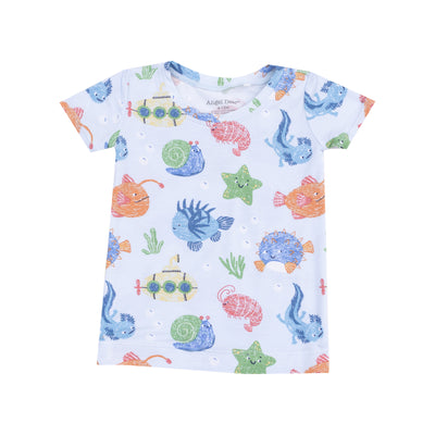 Loungewear Short Set - Cute Ocean Creatures