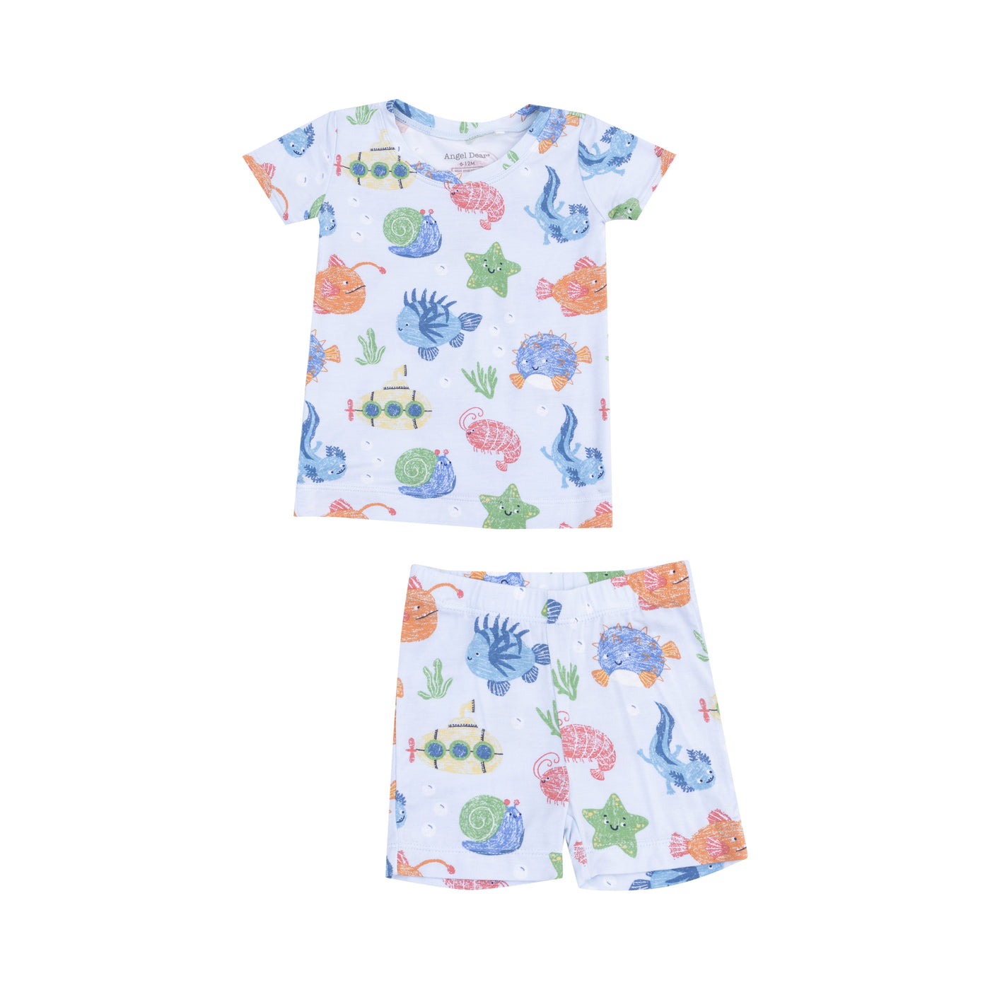 Loungewear Short Set - Cute Ocean Creatures