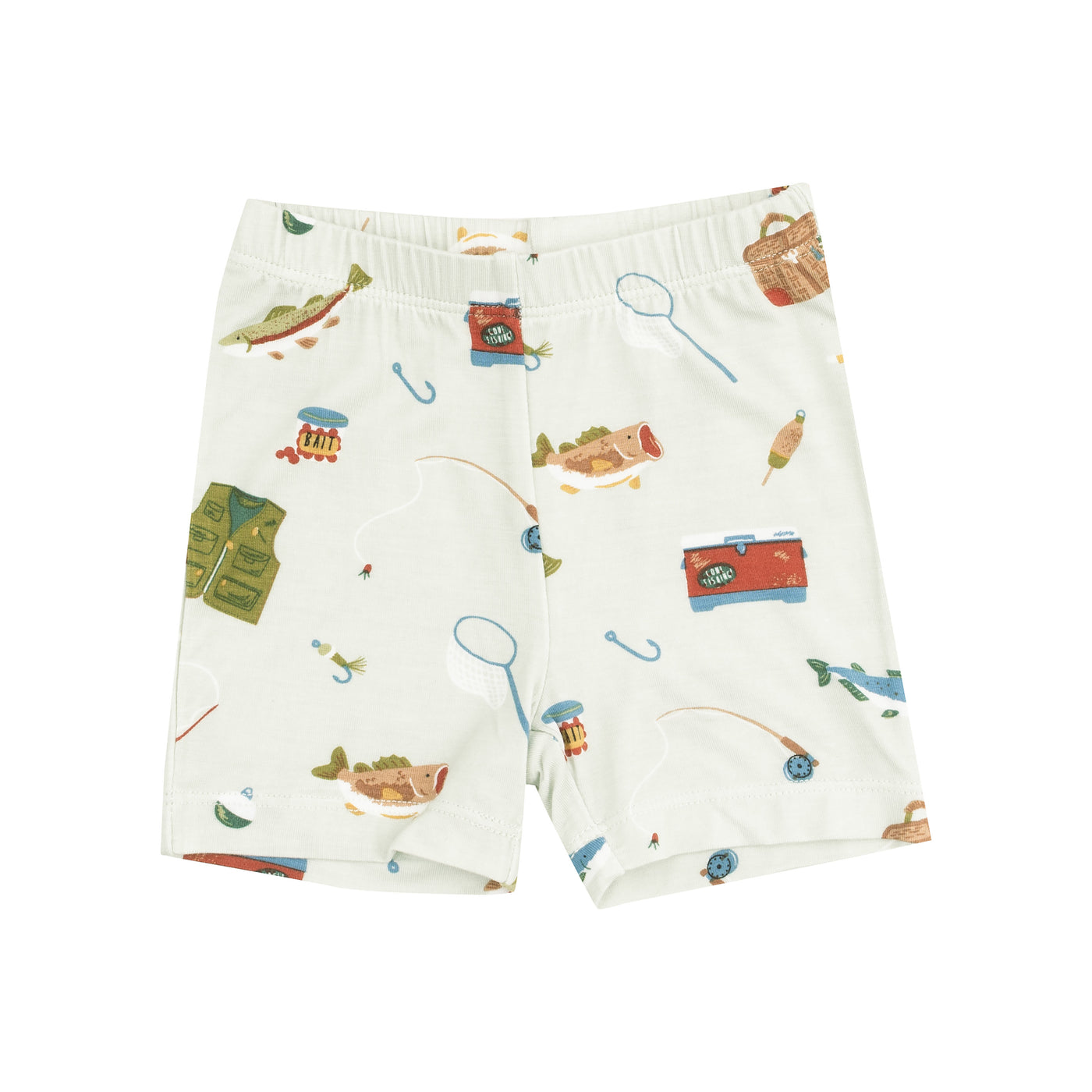 Loungewear Short Set - Fishing Things Green