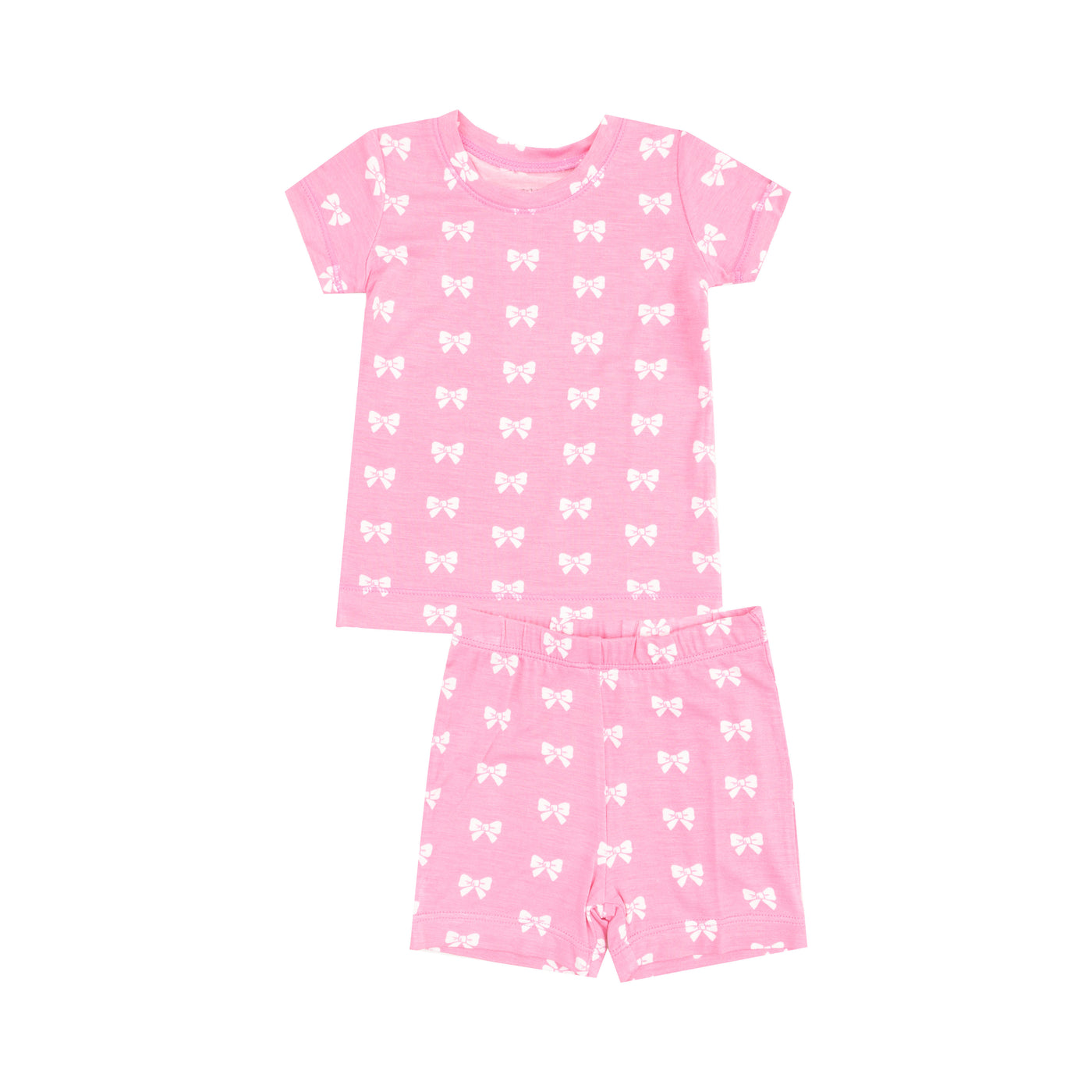 Loungewear Short Set - Pink Bows