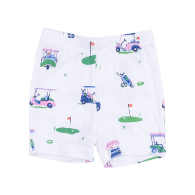 Loungewear Short Set - Vintage Golf Carts Pink-Angel Dear