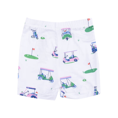 Loungewear Short Set - Vintage Golf Carts Pink-Angel Dear