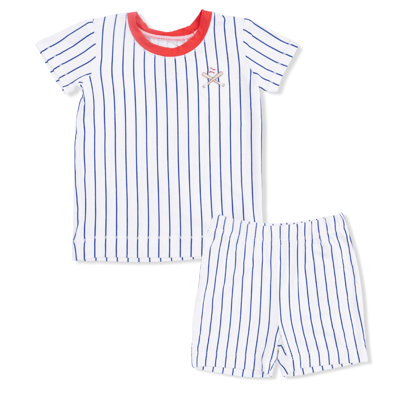 Baseball Stripe - Loungewear Short Set-Angel Dear