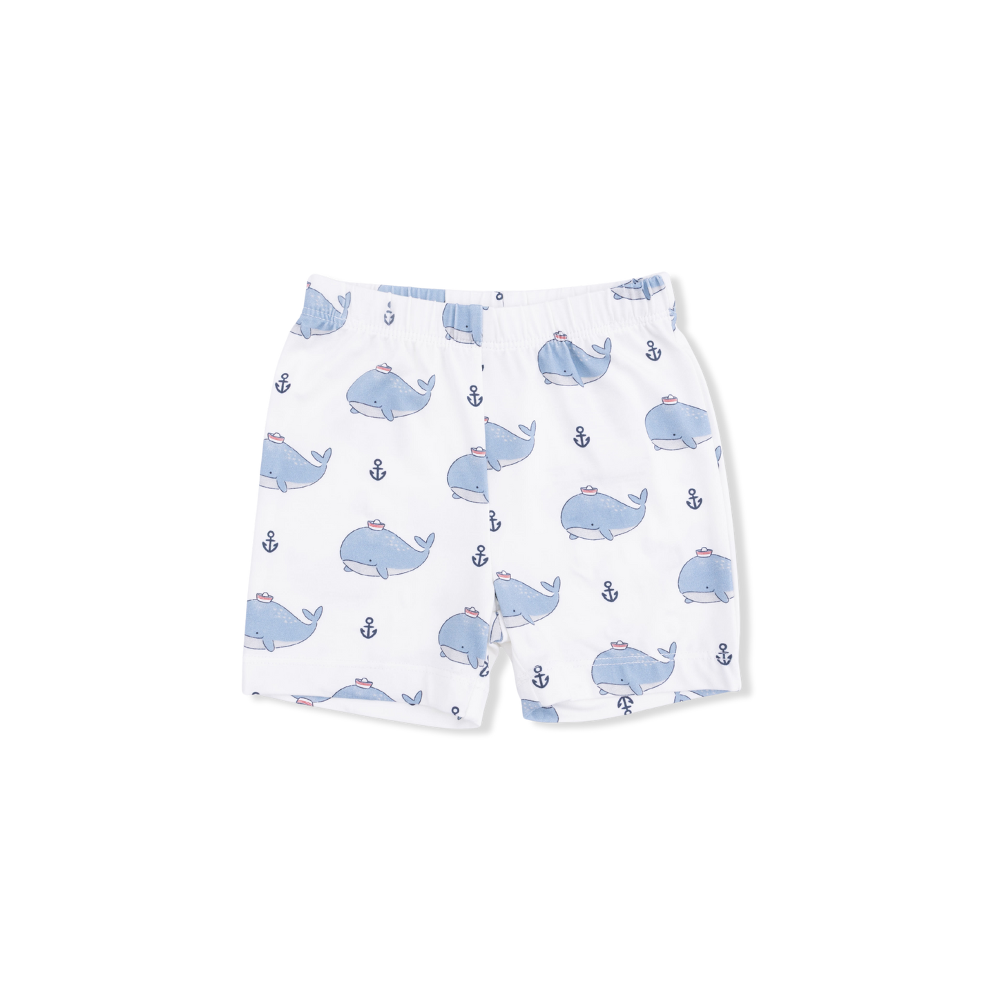 Bubbly Sailor Whales Blue - Loungewear Short Set-Angel Dear
