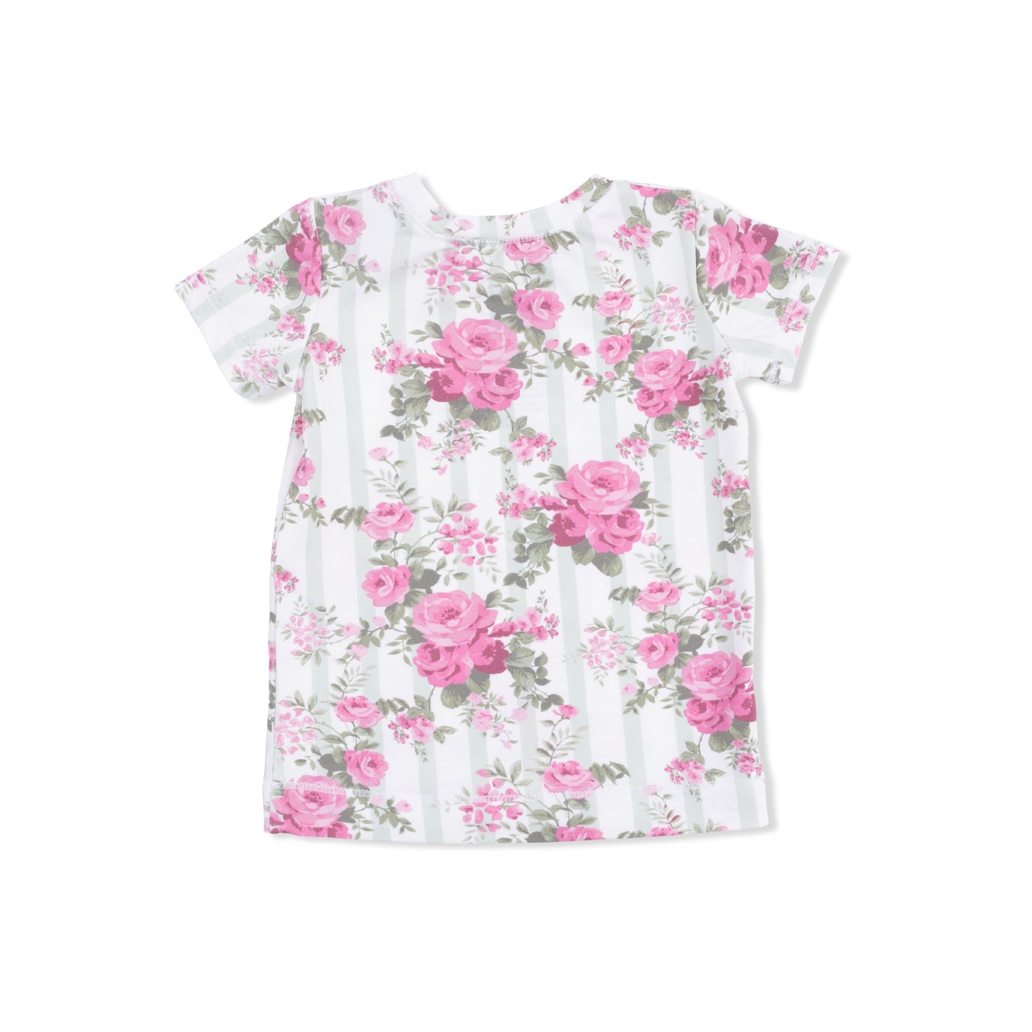 Cabbage Rose Stripe - Loungewear Short Set-Angel Dear