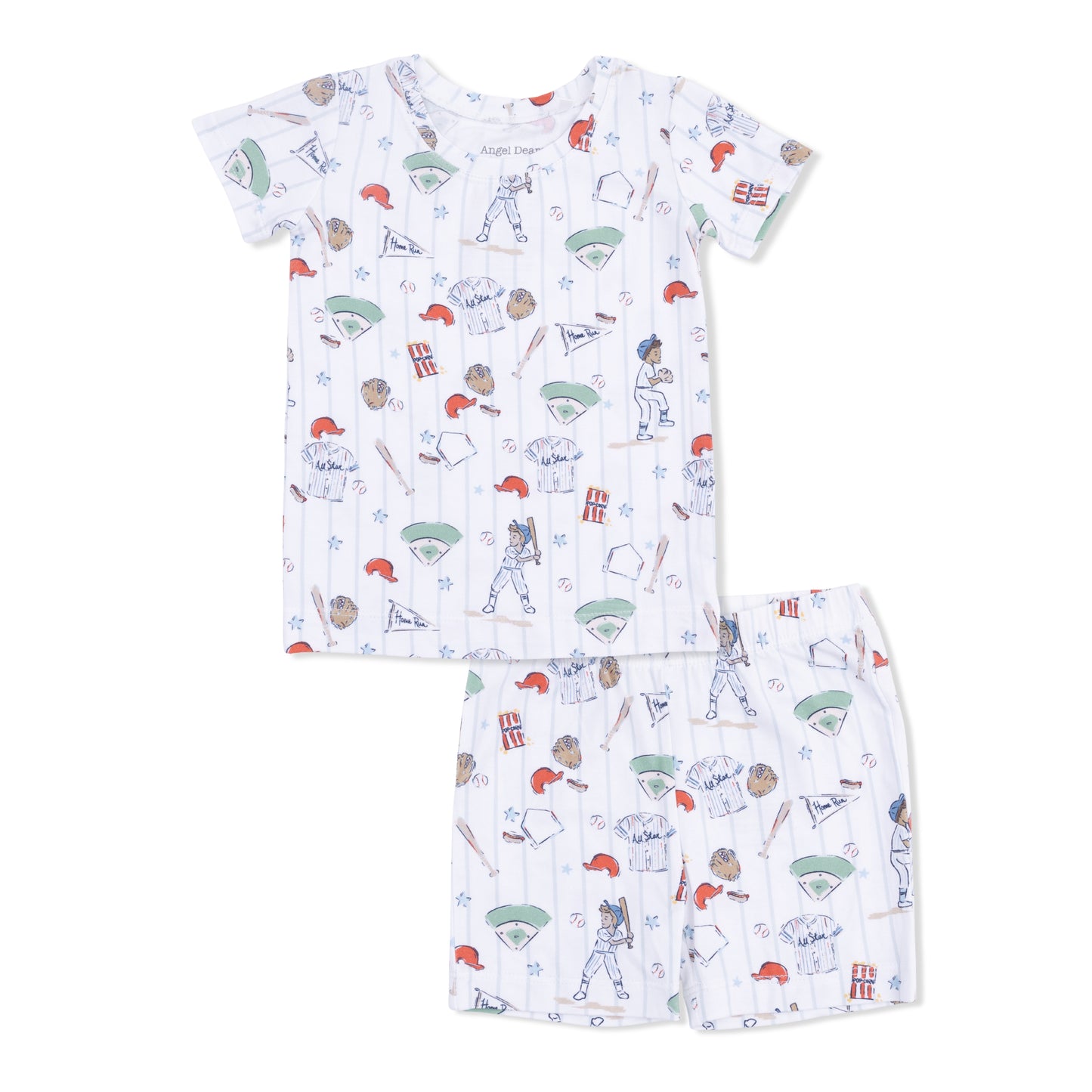 Home Run Baseball - Loungewear Short Set-Angel Dear