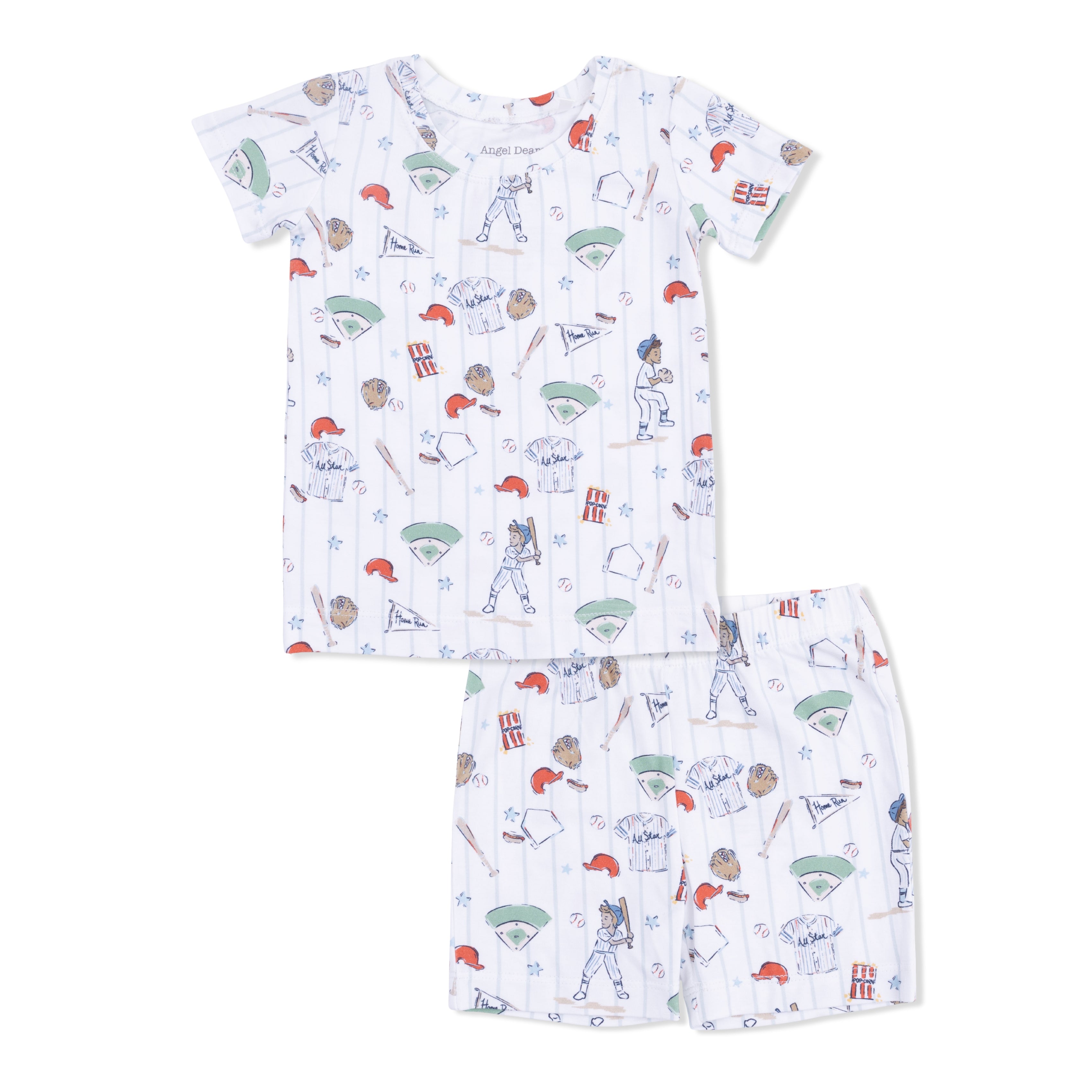 Home Run Baseball - Loungewear Short Set-Angel Dear