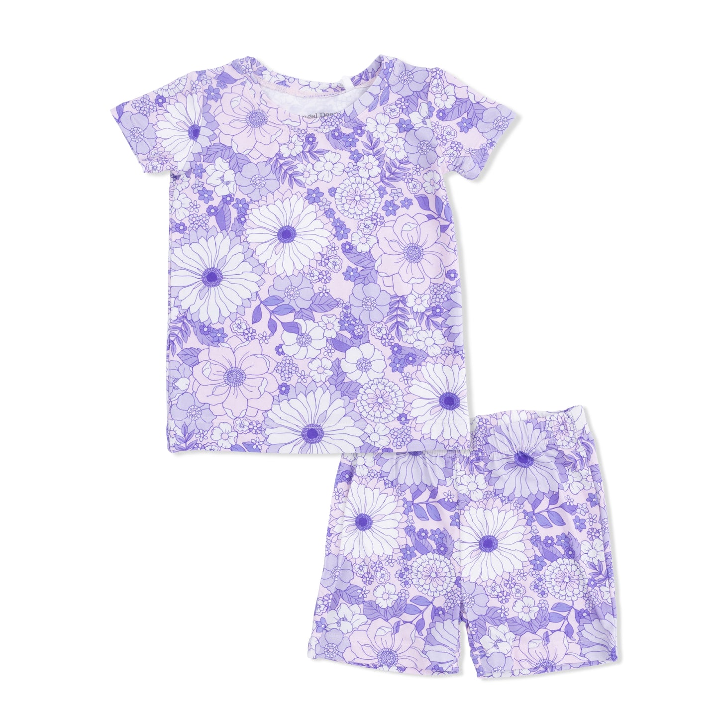 Lacy Lavender Floral - Loungewear Short Set-Angel Dear