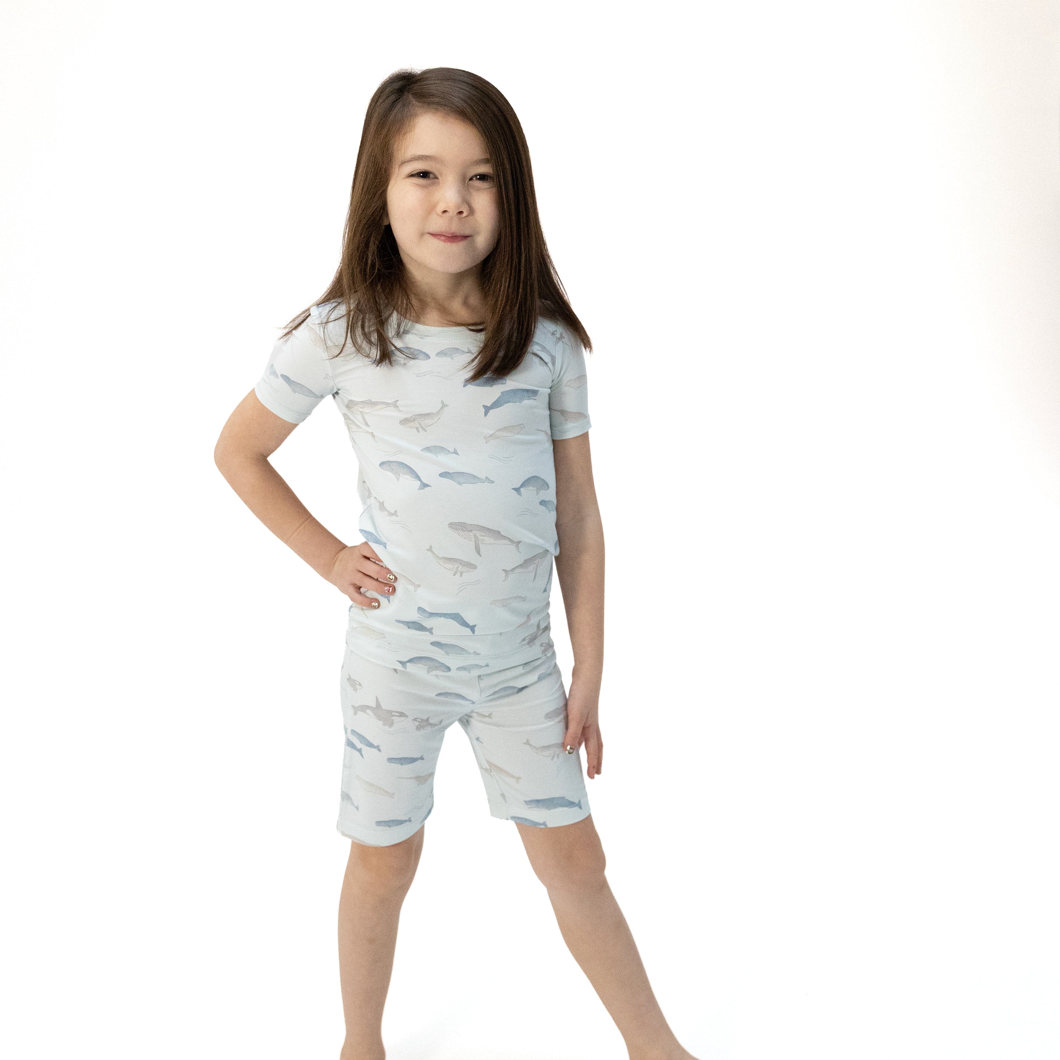 Little Whales - Loungewear Short Set-Angel Dear