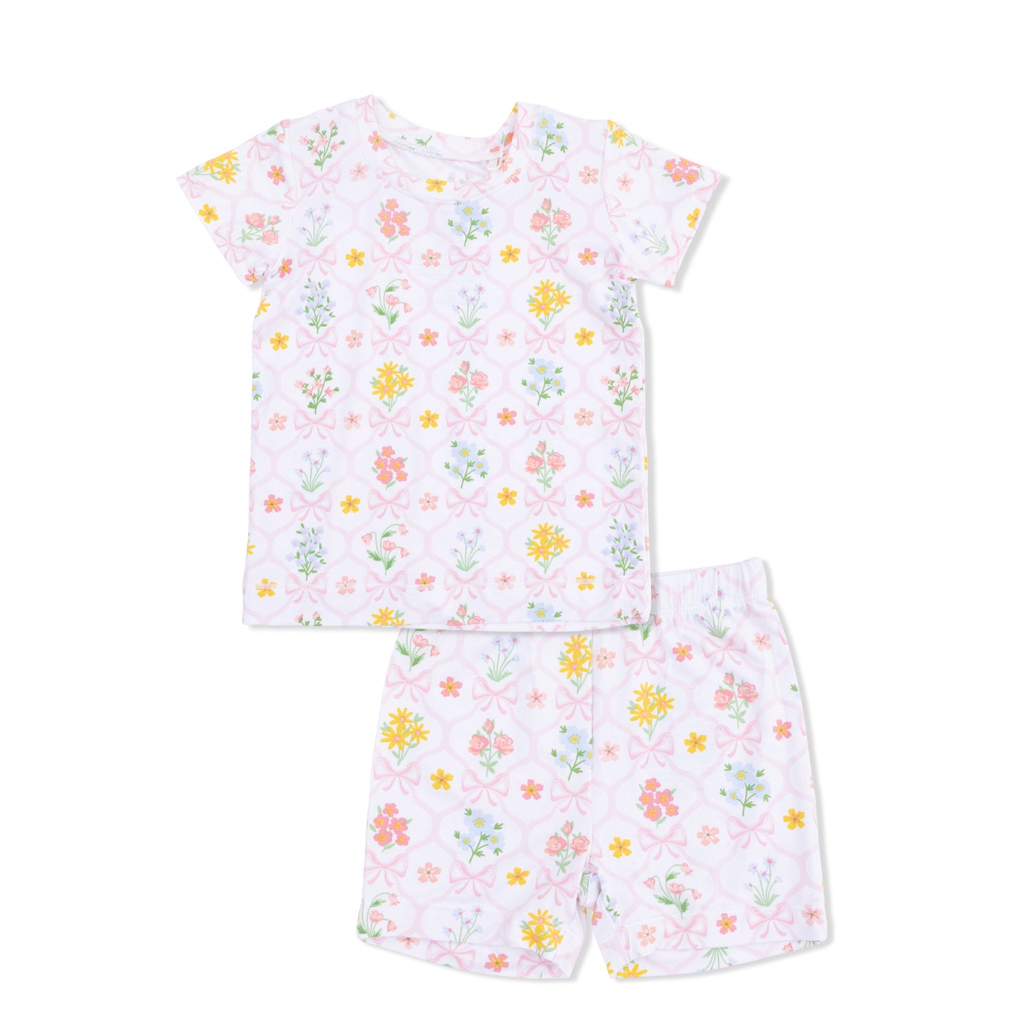 Spring Blooms Bow Trellis - Loungewear Short Set-Angel Dear