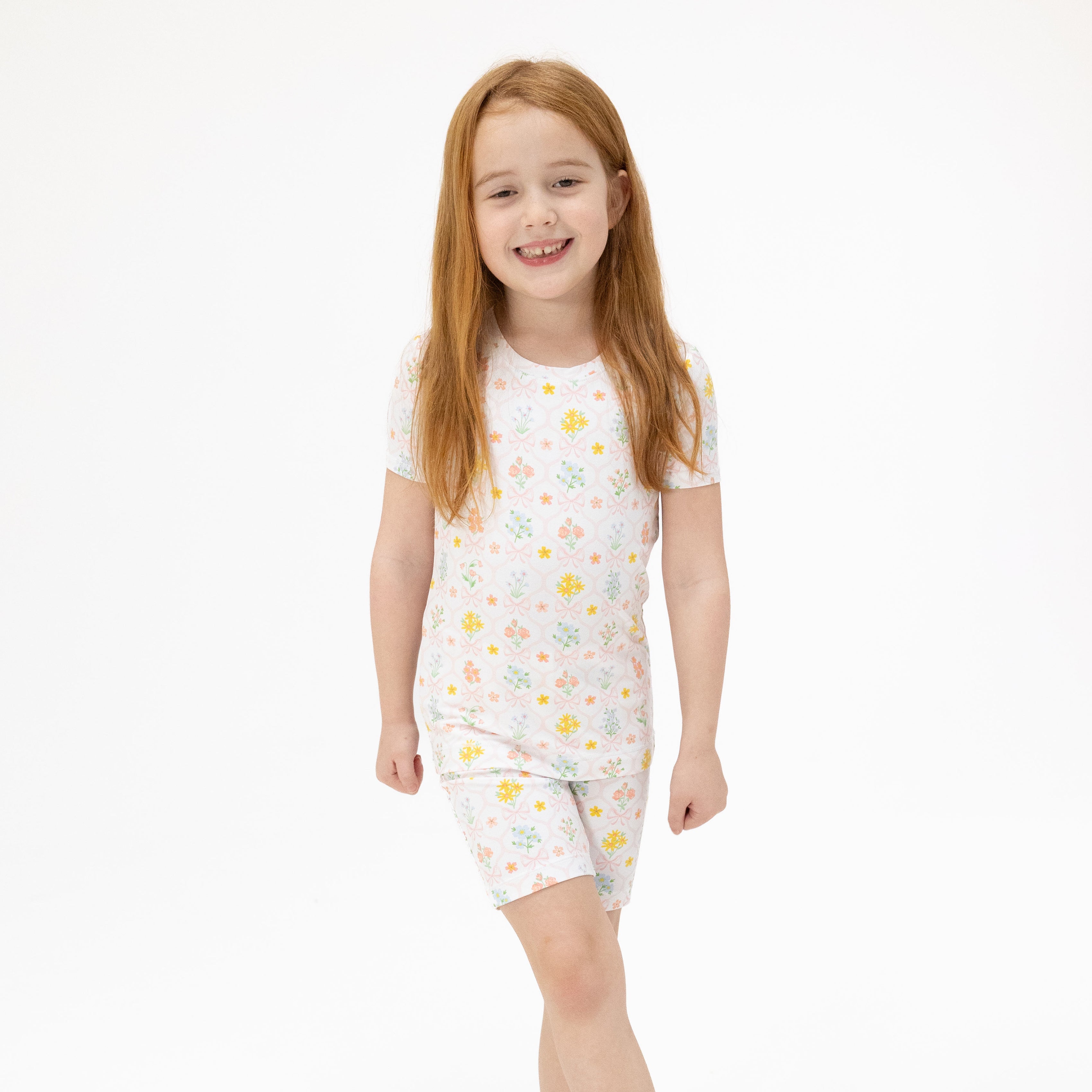 Spring Blooms Bow Trellis - Loungewear Short Set-Angel Dear