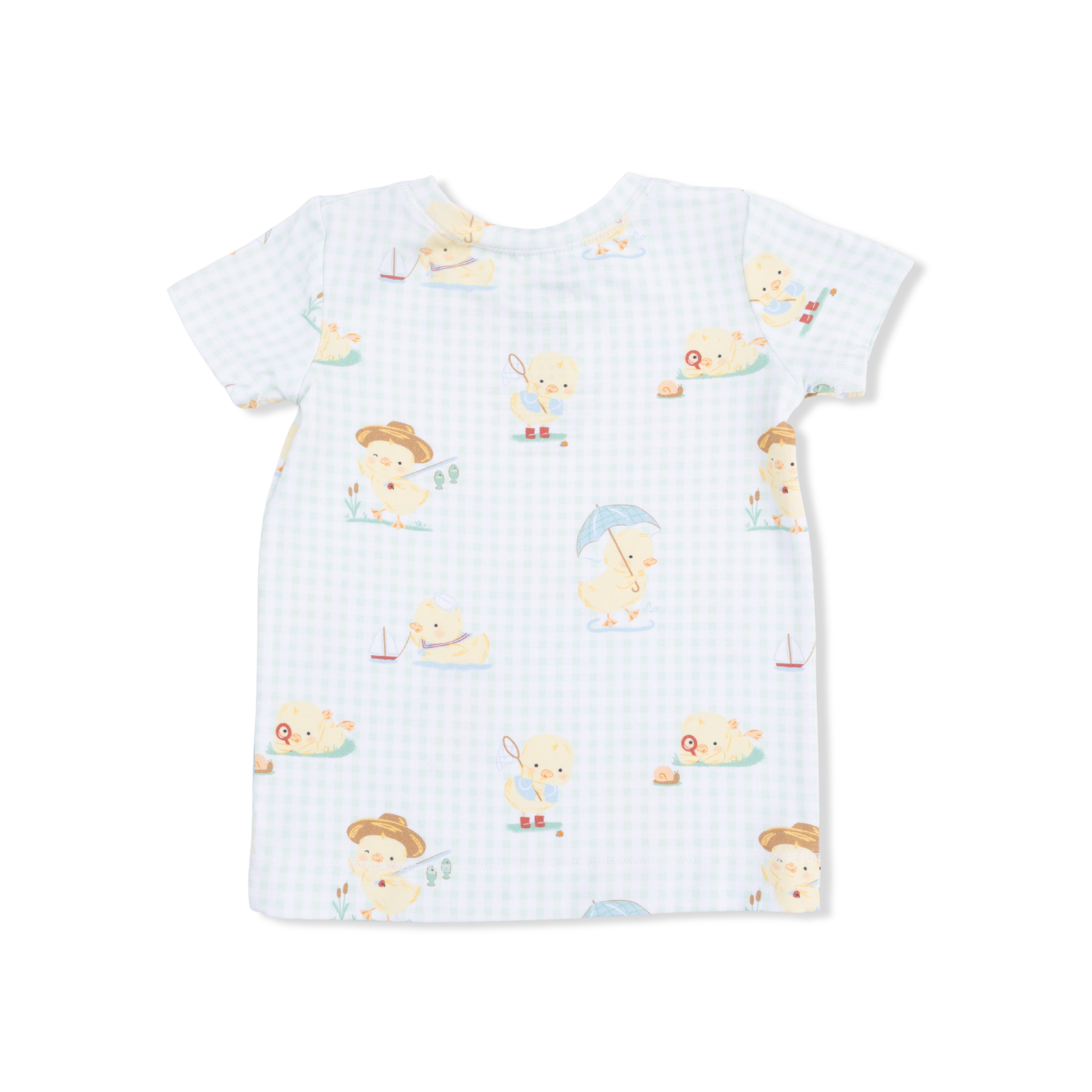 Vintage Spring Ducklings Green - Loungewear Short Set-Angel Dear