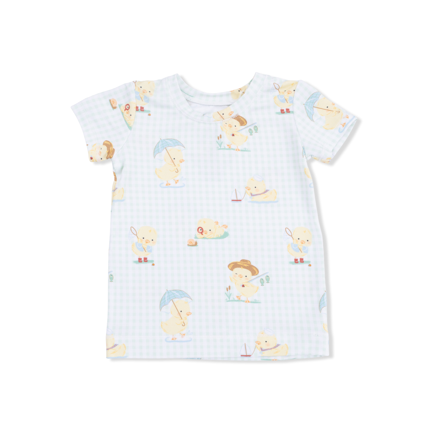 Vintage Spring Ducklings Green - Loungewear Short Set-Angel Dear