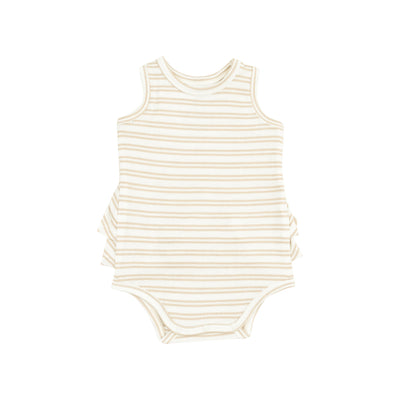 Ruffle Tank Bubble - Stripe Oxford Tan