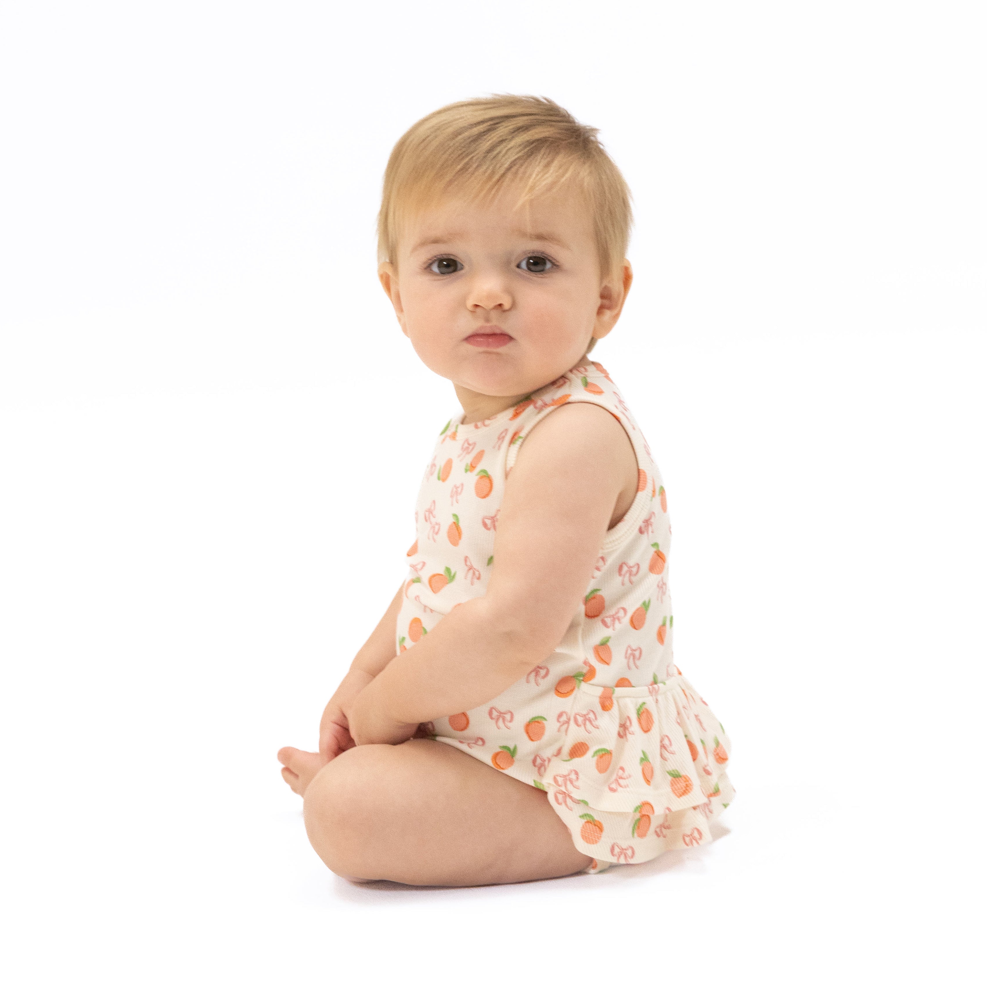 Little Peaches - Ruffle Tank Bodysuit-Angel Dear
