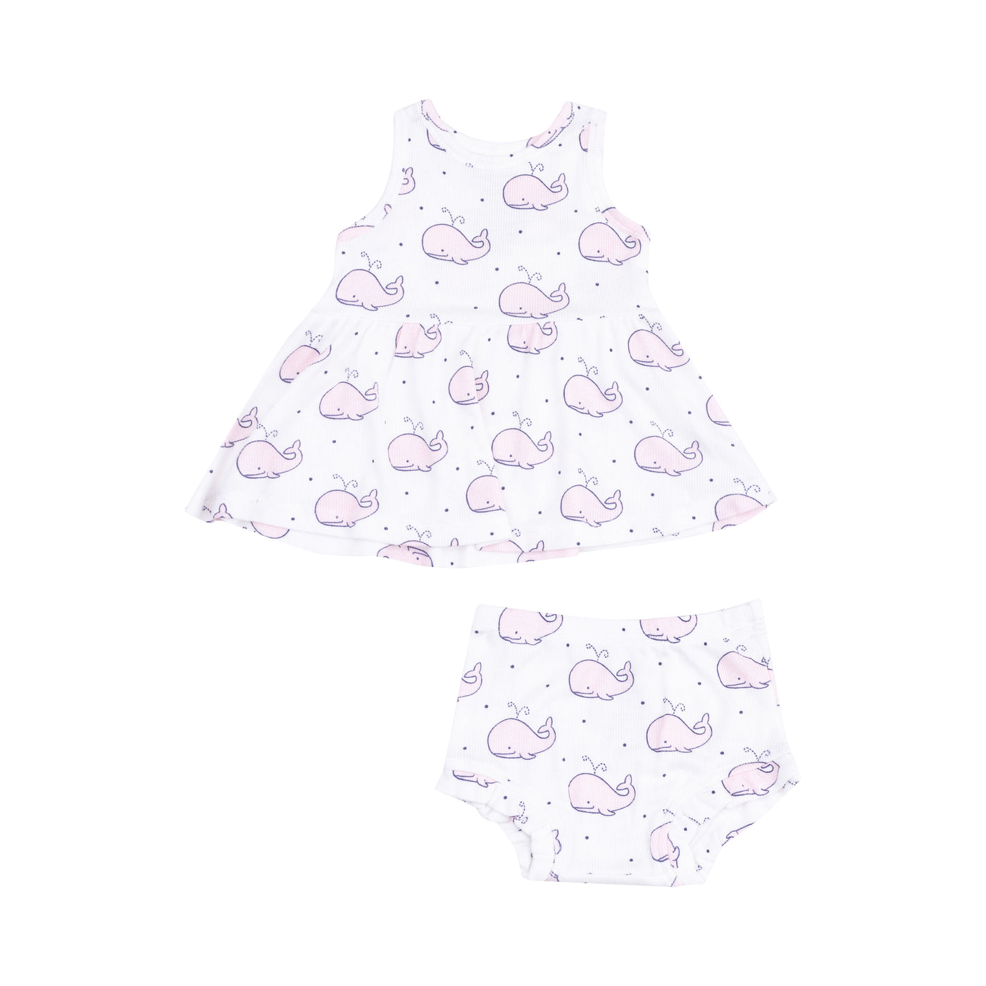 Peplum Tank & Ruffle Bloomer - Bubbly Whale Pink