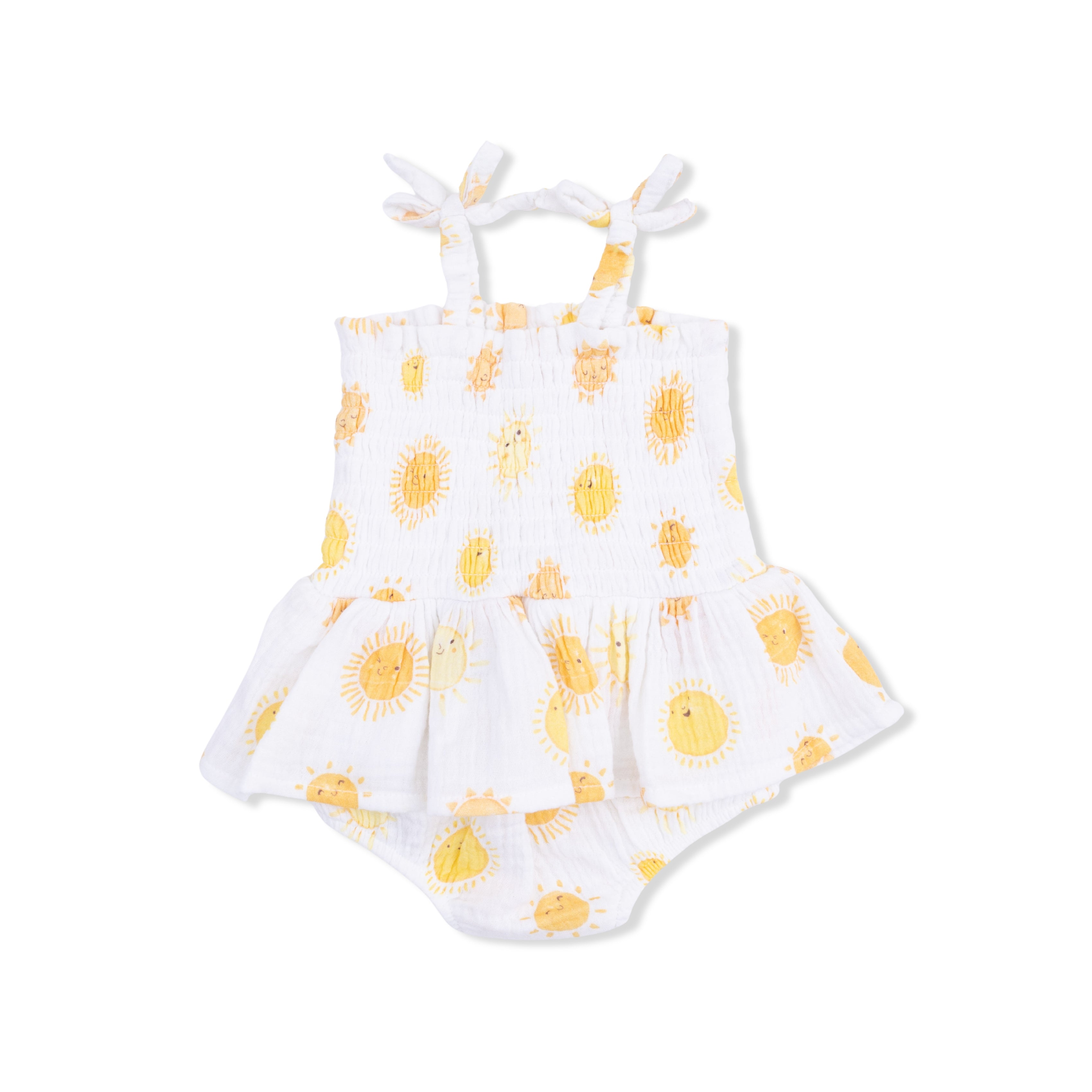 Happy Suns - Smocked Bubble with Skirt-Angel Dear
