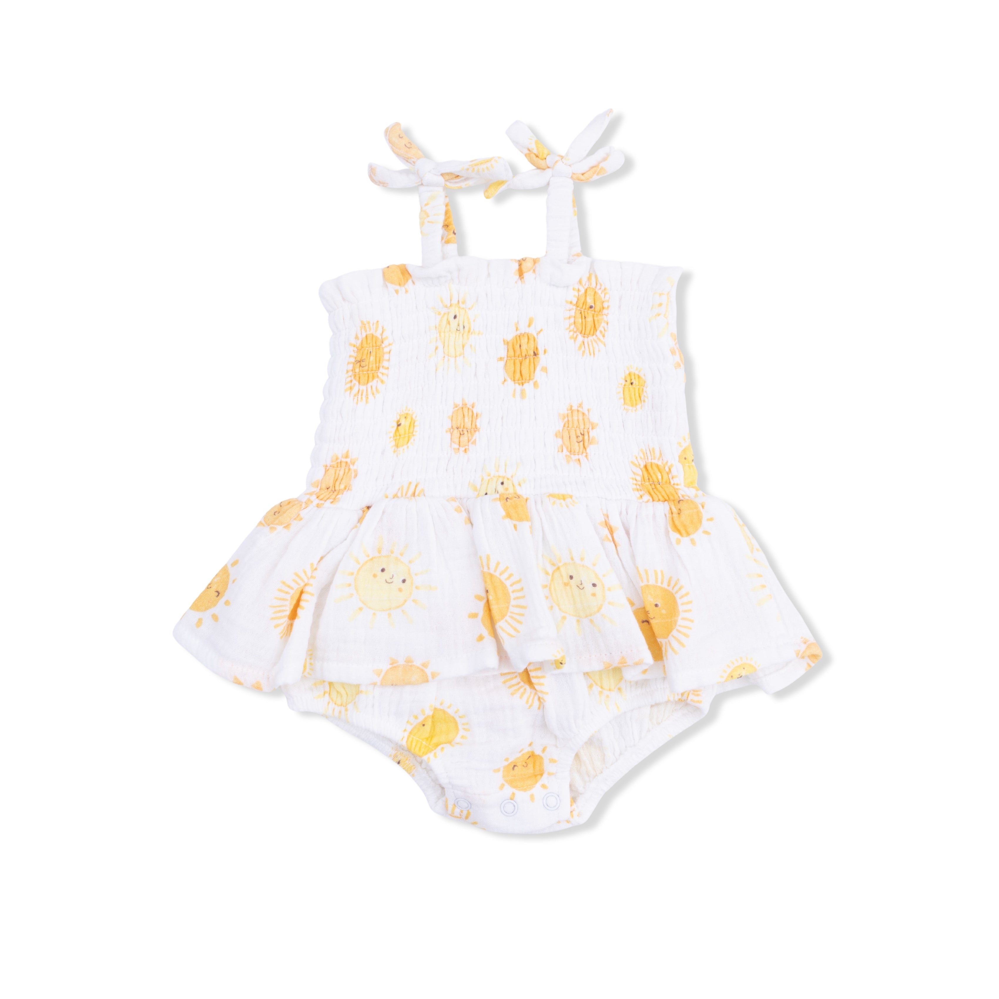 Happy Suns - Smocked Bubble with Skirt-Angel Dear