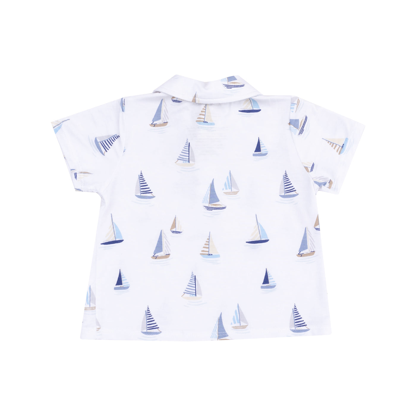 Polo Shirt & Short - Sailboats Blue