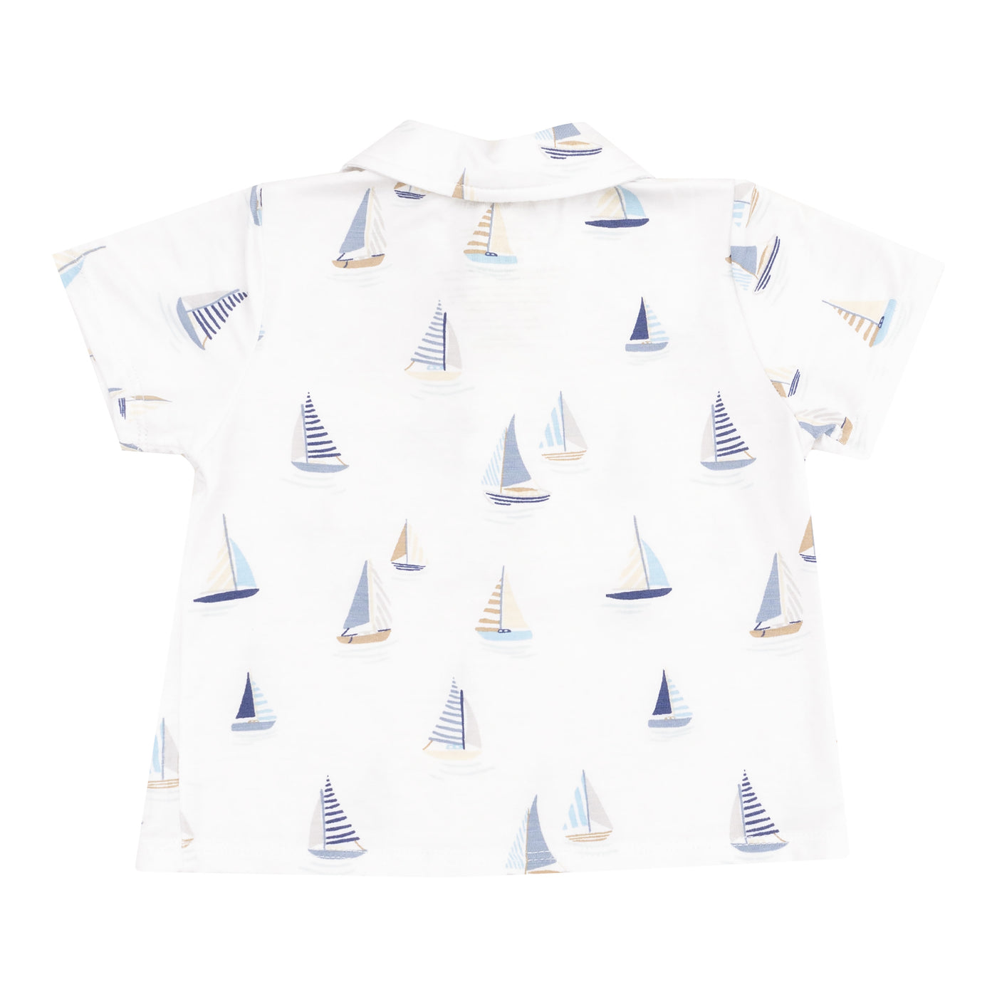 Polo Shirt & Short - Sailboats Blue