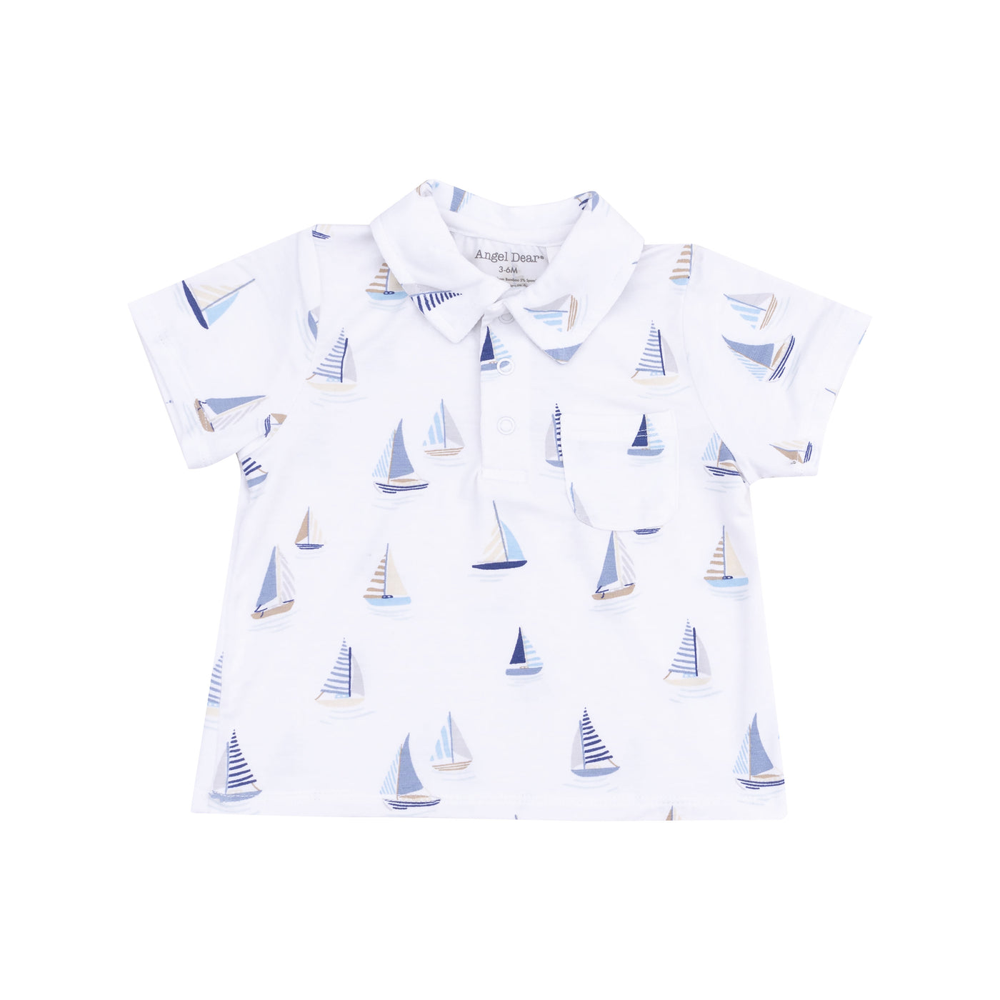 Polo Shirt & Short - Sailboats Blue