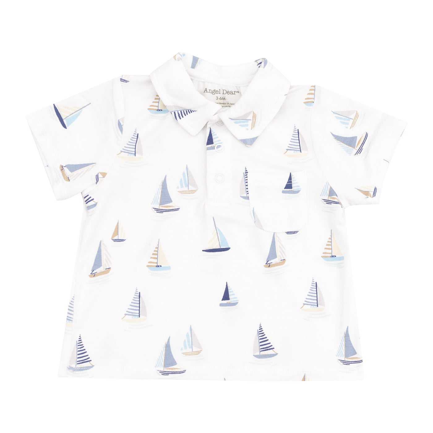 Polo Shirt & Short - Sailboats Blue