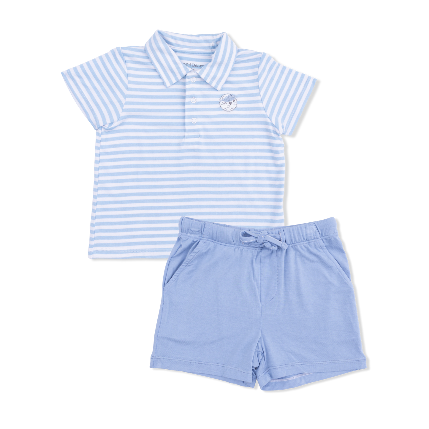 Striped Golf - Polo with Casual Short-Angel Dear