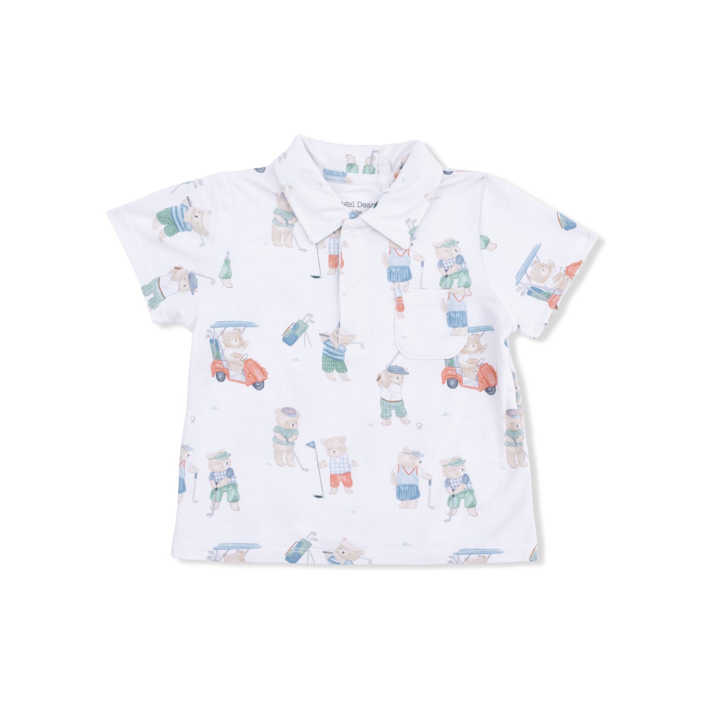 Golfing Teddy Bears - Polo with Casual Short-Angel Dear