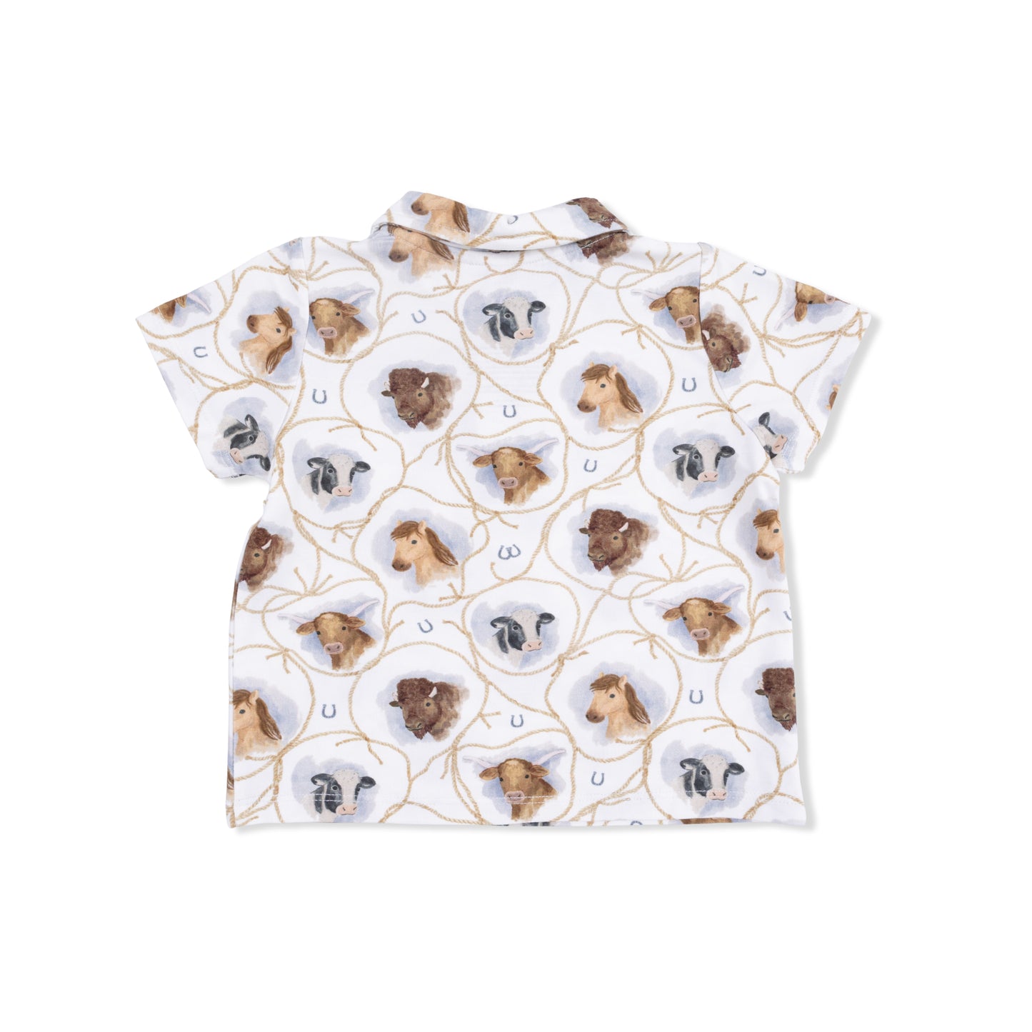 Farm Animals Rope Cameos Uni - Polo with Casual Short-Angel Dear