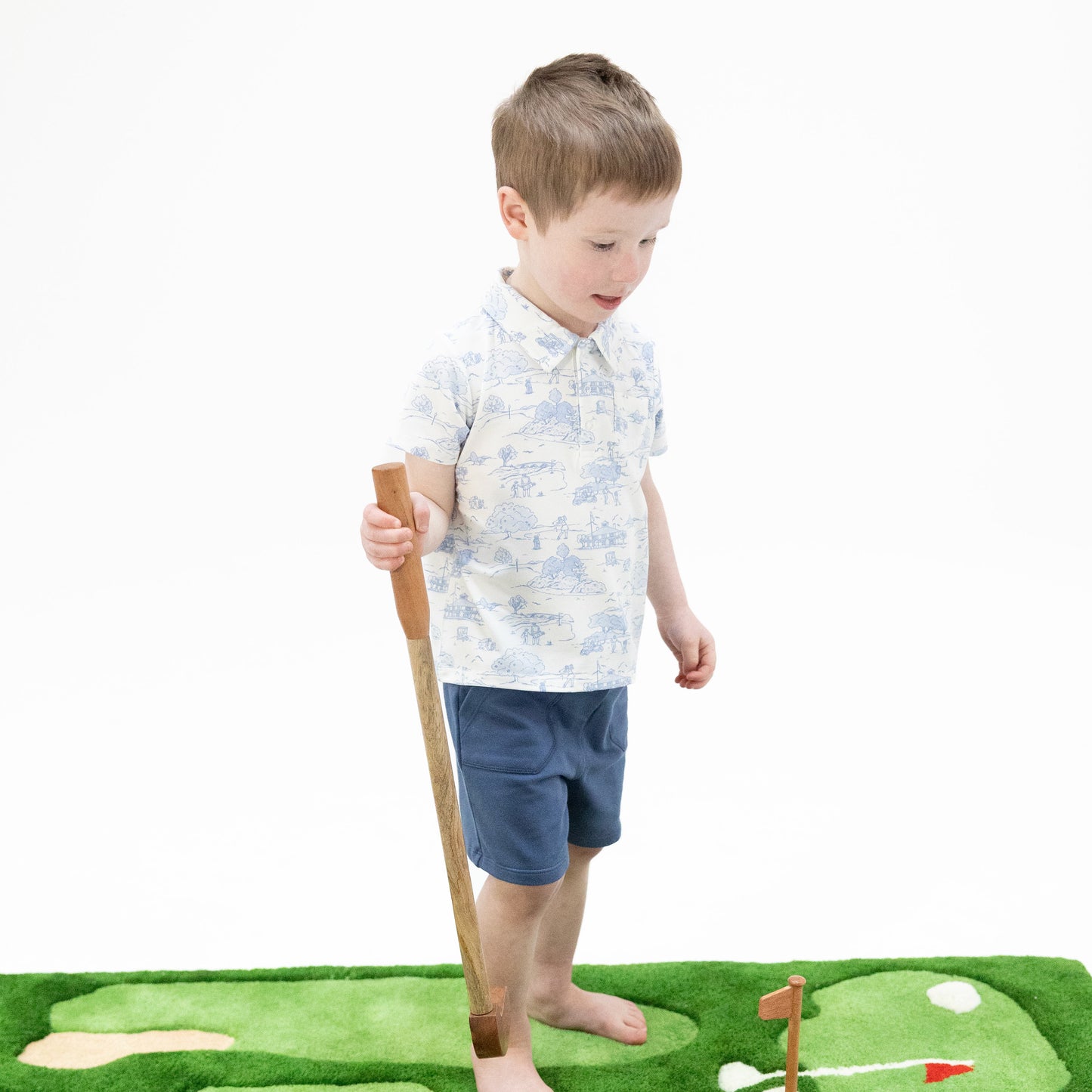 Golf Toile - Polo with Everyday Short-Angel Dear