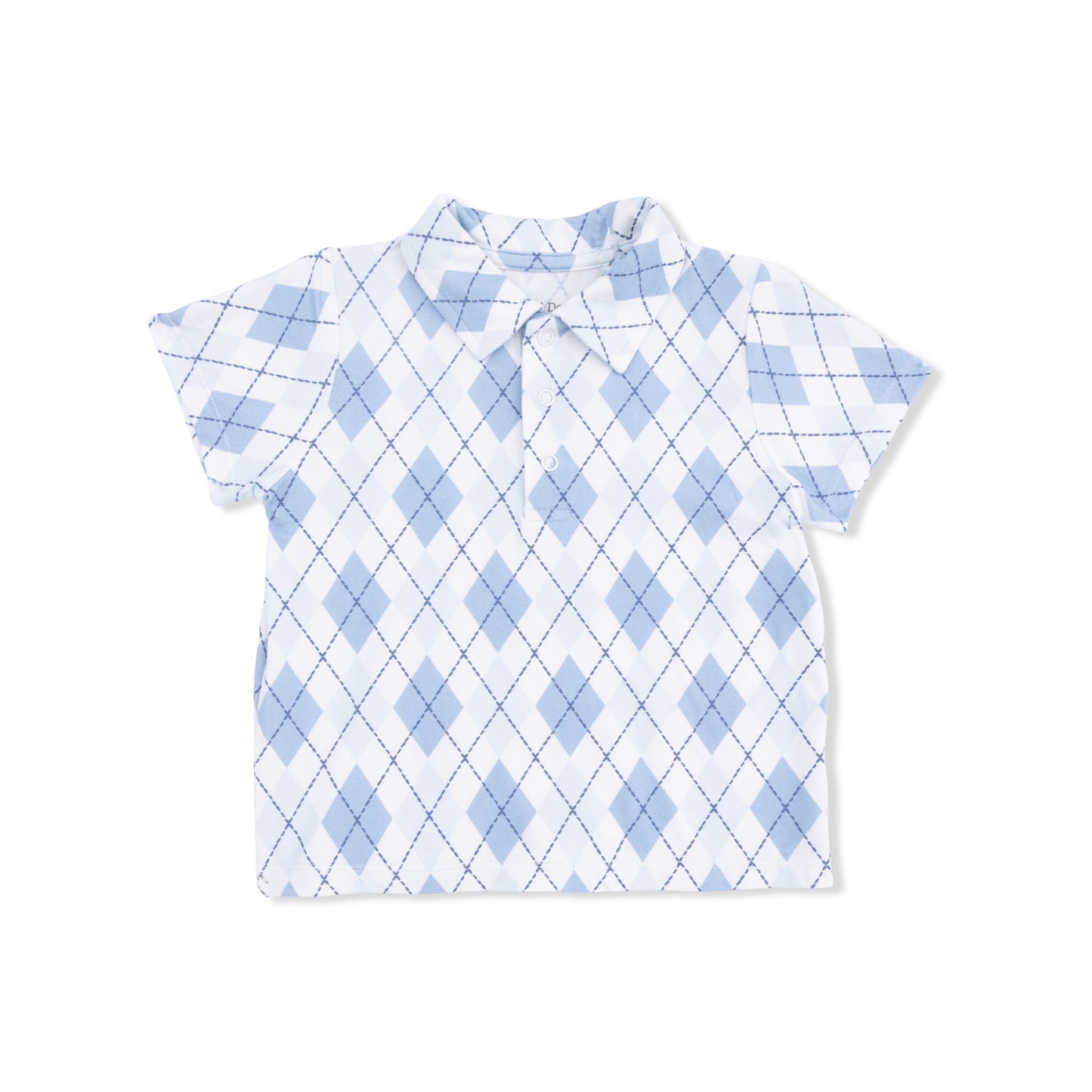 Blue Argyle - Polo with Casual Short-Angel Dear