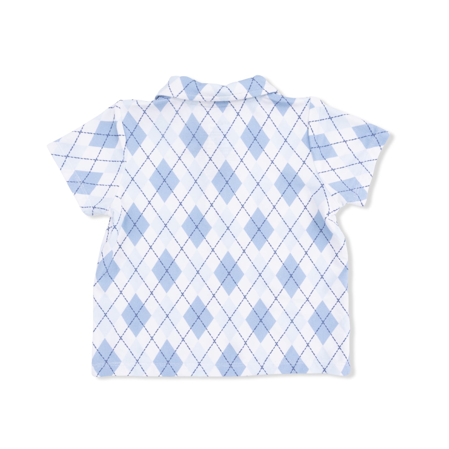 Blue Argyle - Polo with Casual Short-Angel Dear