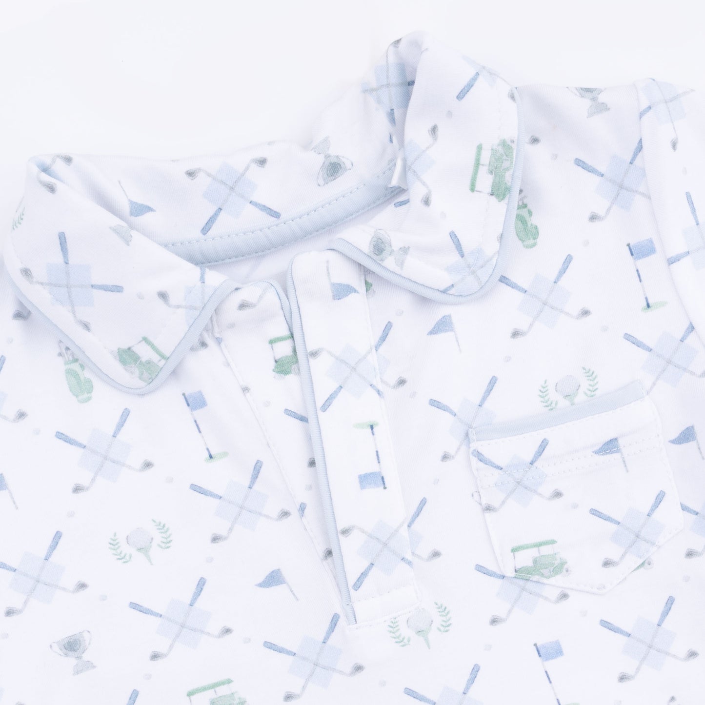 Golf Trellis Blue - Polo with Casual Short