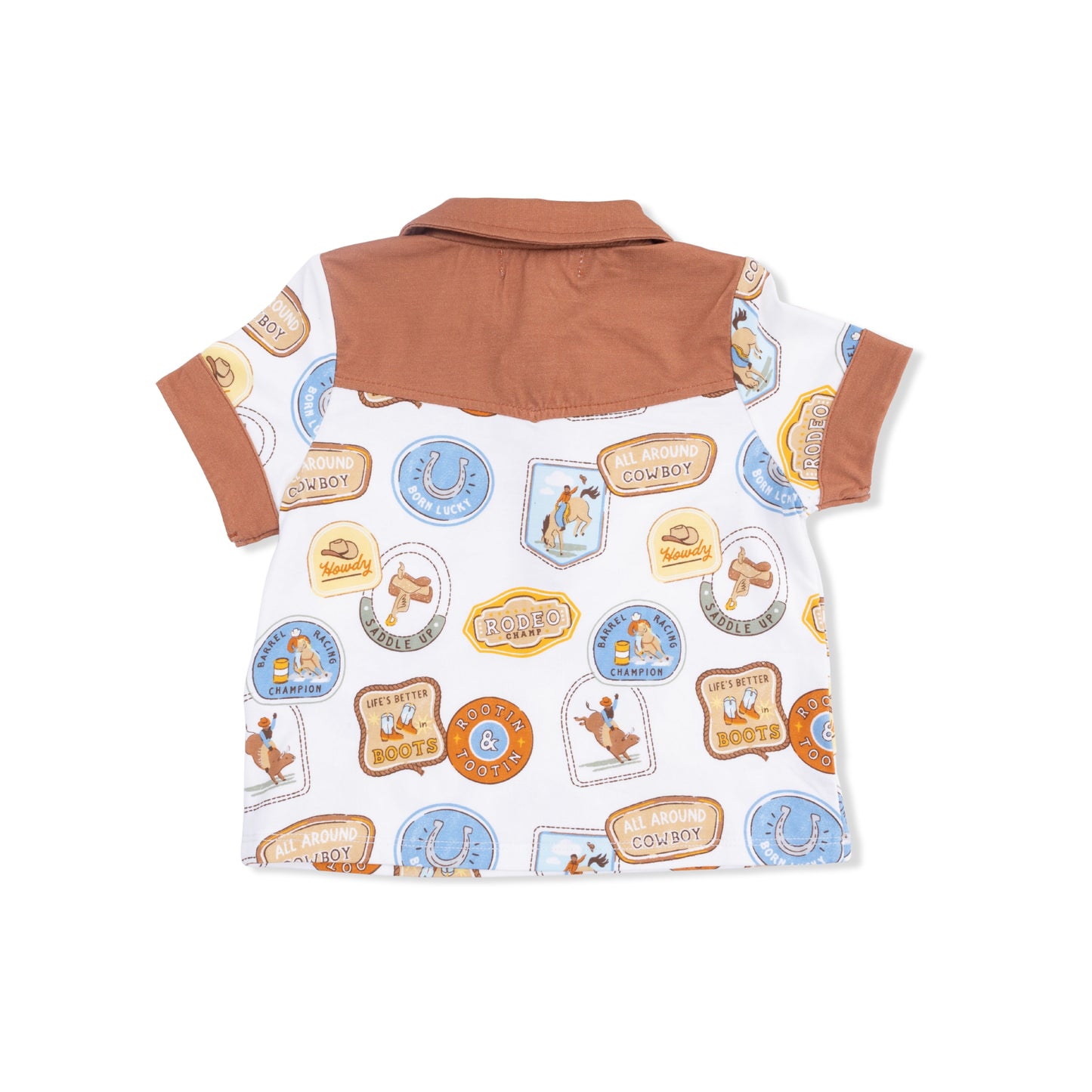 Rodeo Patches Uni - Cowboy Polo with Casual Short-Angel Dear