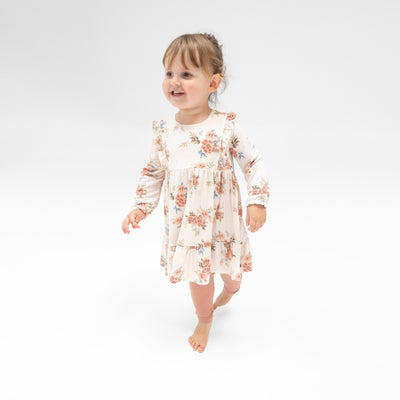 Ruffle Tiered Dress And Legging - Romantic Roses