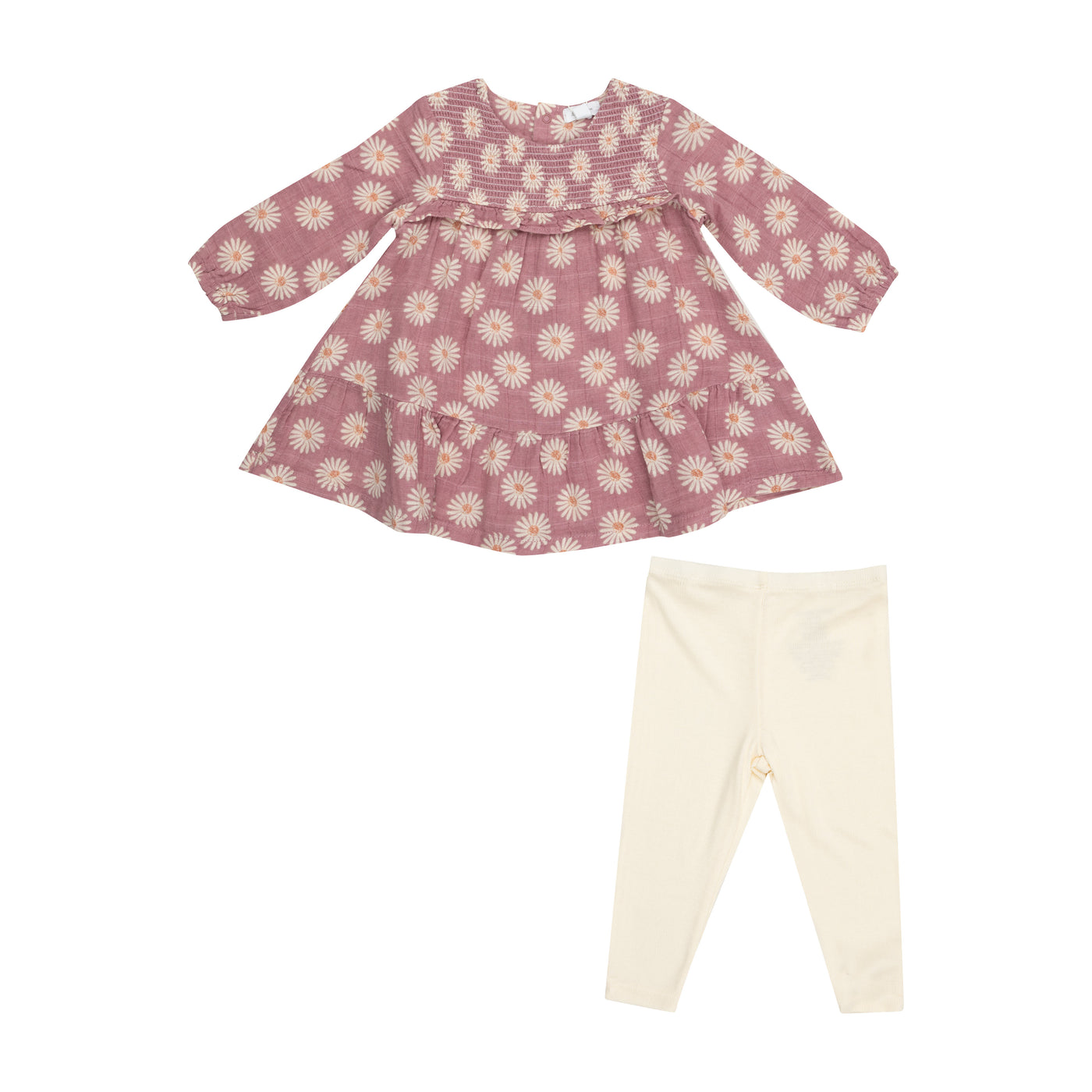 Smocked Ruffle Tiered Dress And Legging - Daisy Dynamo