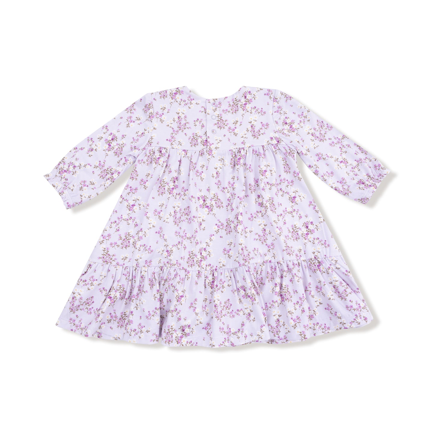 Smocked Ruffle Long Sleeve Tiered Dress + Leggings in our  Sweet Dream Florals print from Angel Dear
