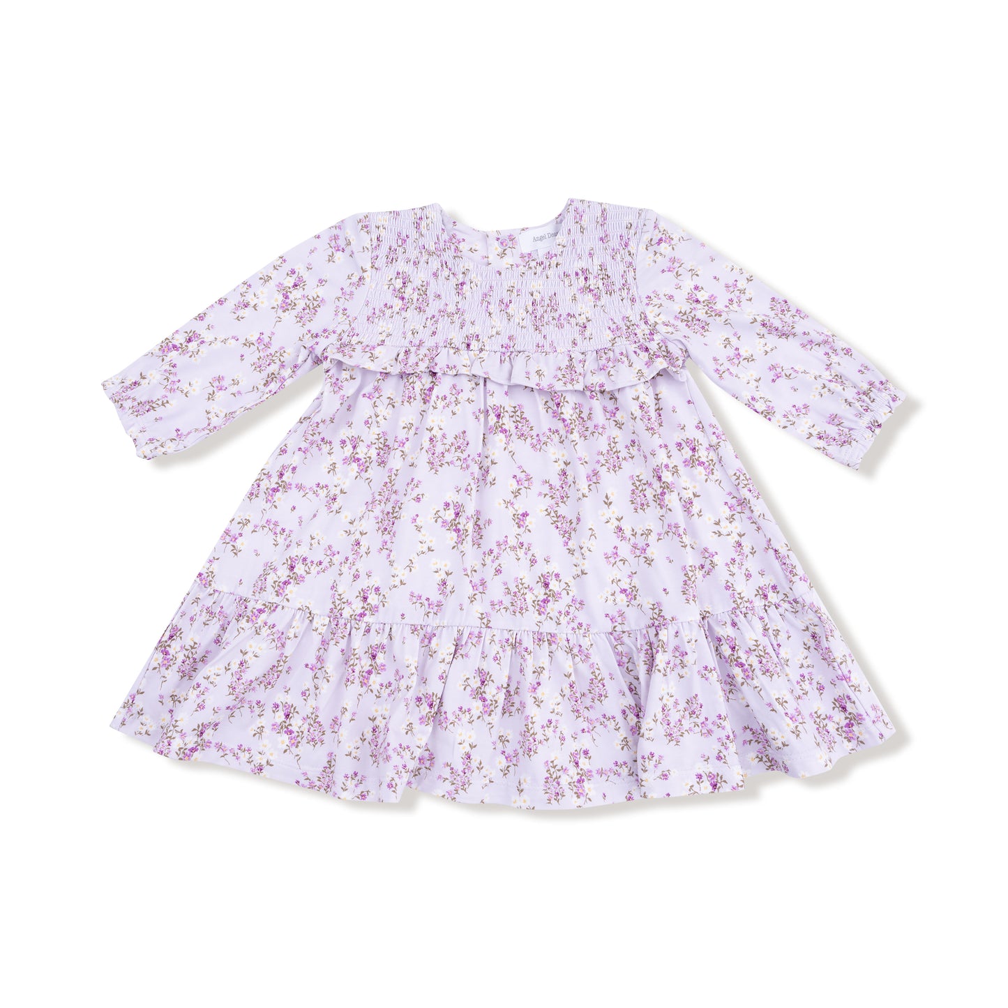 Smocked Ruffle Long Sleeve Tiered Dress + Leggings in our  Sweet Dream Florals print from Angel Dear