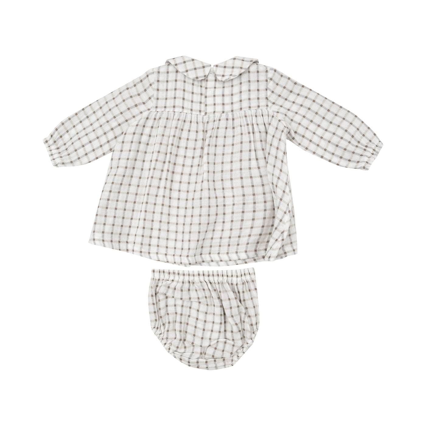 Peter Pan Collar Dress And Bloomer - Cozy Plaid-Angel Dear