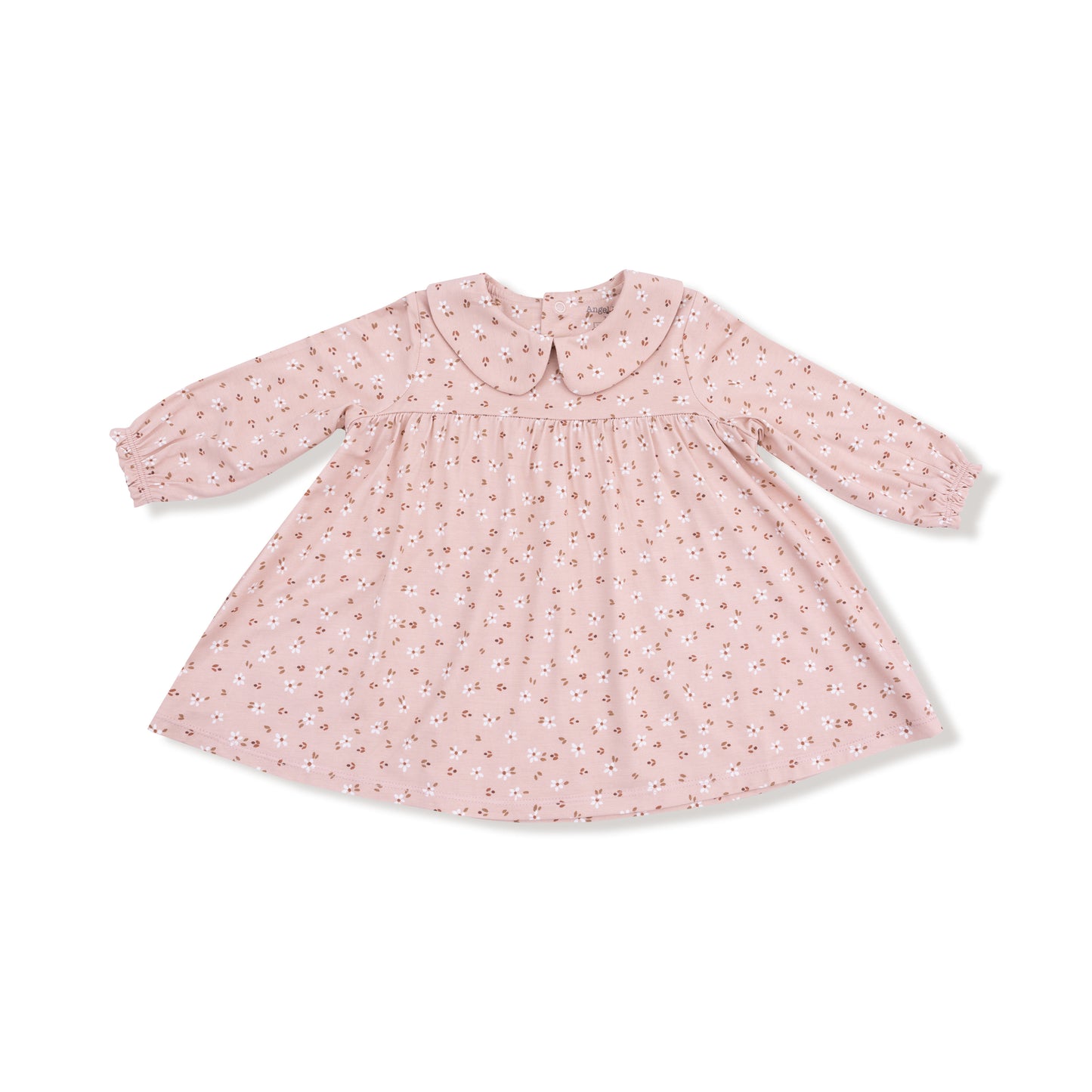 Long Sleeve Dress + Diaper Cover in our  Carrie Floral Pink print from Angel Dear