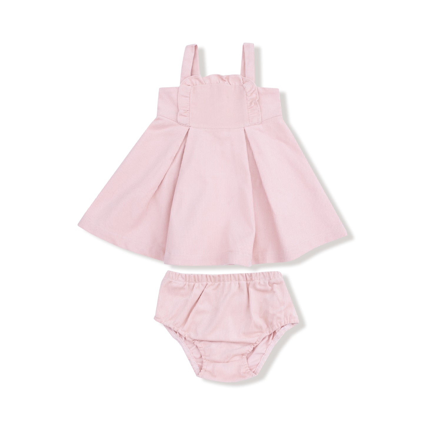 Ruffle Jumper with Diaper Cover in our Veiled Pink print from Angel Dear